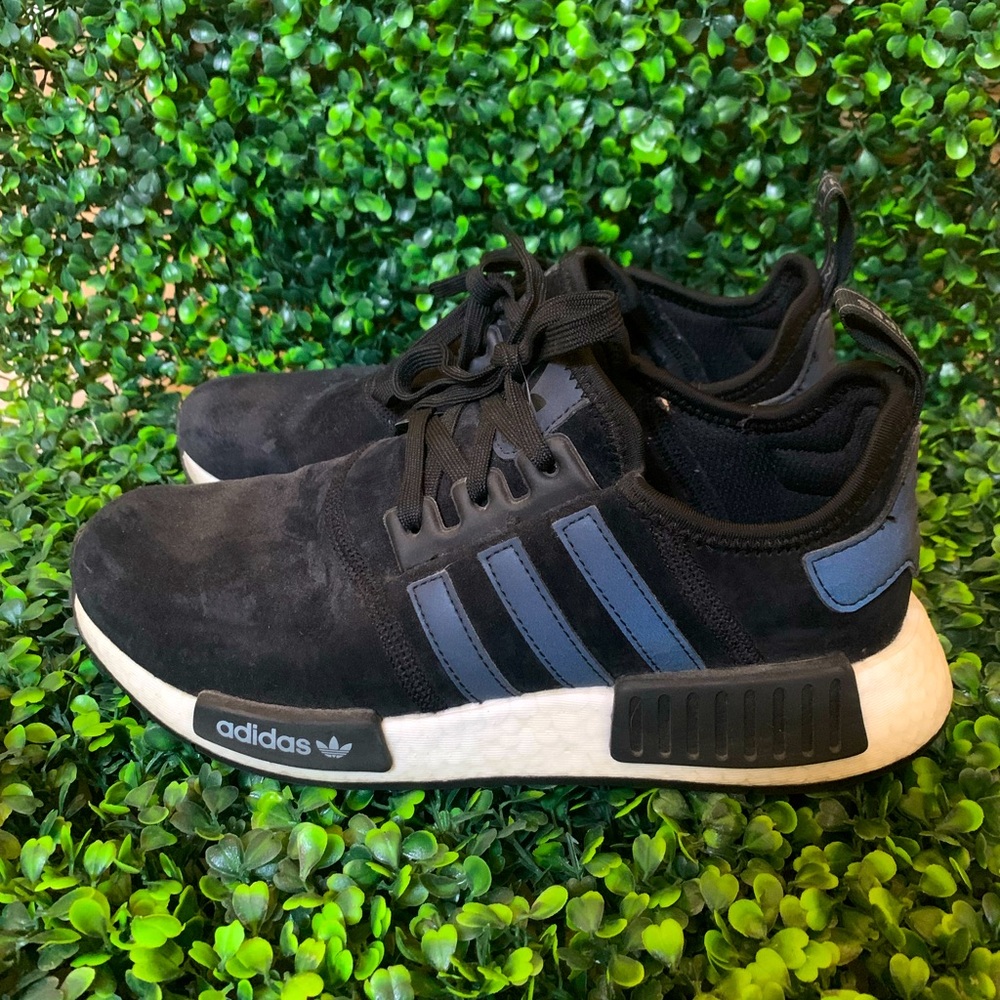 Adidas Boost black and blue kids size 6